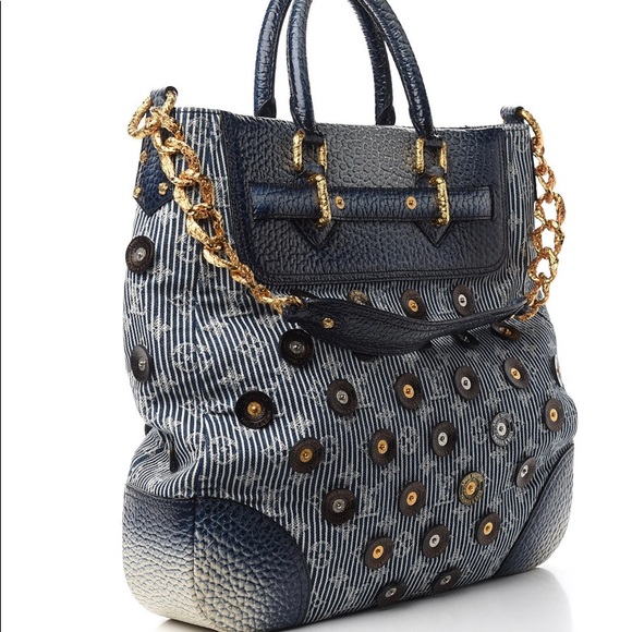 💙🥂🎉LV Leather & Denim Stripes Corsaire🎉🥂💙 - Picture 7 of 16